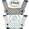 Mila Millie Premium 2 Packs Drool and Teething Reversible Cotton Pad - Fits Ergobaby Four Position 360 and Most Baby Carrier - White Cross Gray Design - Hypoallergenic view 1
