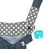 Mila Millie Premium 2 Packs Drool and Teething Reversible Cotton Pad - Fits Ergobaby Four Position 360 and Most Baby Carrier - White Cross Gray Design - Hypoallergenic view 2