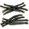 8 Pcs Aluminum Linkage Rod Arm Set/Upper and Lower Suspension Links Set of 8 for 1/10 Axial Wraith 90018 RC Truck (Black, Type A) view 2