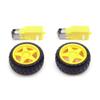 Honbay 2 Sets Plastic Tire Wheel with Gear Motor Dual Shaft for Smart Car Robot Arduino view 1