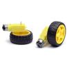 Honbay 2 Sets Plastic Tire Wheel with Gear Motor Dual Shaft for Smart Car Robot Arduino view 2