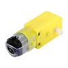 Honbay 2 Sets Plastic Tire Wheel with Gear Motor Dual Shaft for Smart Car Robot Arduino view 4