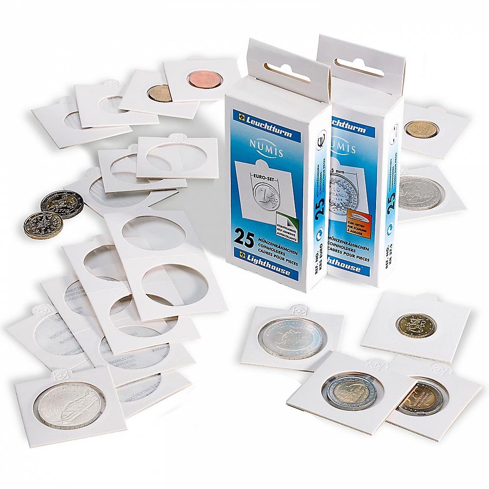 Lighthouse Coin Frame self-Adhesive, for Coins up to 17,5 mm , 1000-pack