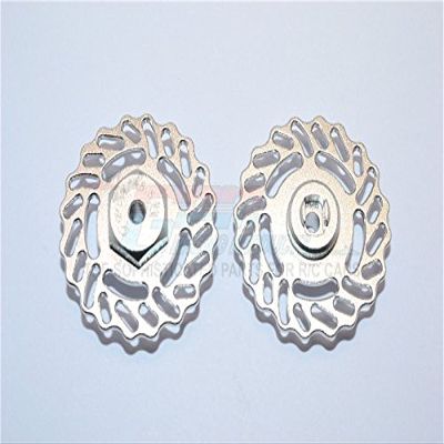 GPM For Traxxas LaTrax Teton & LaTrax SST Upgrade Parts Aluminum Brake Disk +5.5mm Thick - 2Pcs Set Silver