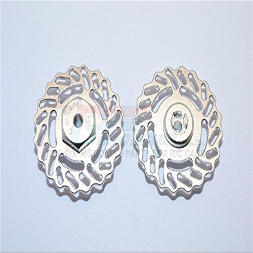 GPM For Traxxas LaTrax Teton & LaTrax SST Upgrade Parts Aluminum Brake Disk +5.5mm Thick - 2Pcs Set Silver