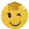 Graduation Emoticon Pinata Gold Cap 16" 2025 Graduation Congrats Grad You Did it! view 1