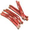 8 Pcs Aluminum Linkage Rod Arm Set/Upper and Lower Suspension Links Set of 8 for 1/10 Axial Wraith 90018 RC Truck (Red, Type B) view 1