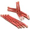 8 Pcs Aluminum Linkage Rod Arm Set/Upper and Lower Suspension Links Set of 8 for 1/10 Axial Wraith 90018 RC Truck (Red, Type B) view 2