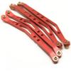 8 Pcs Aluminum Linkage Rod Arm Set/Upper and Lower Suspension Links Set of 8 for 1/10 Axial Wraith 90018 RC Truck (Red, Type B) view 3