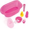 Bayer Design 73353AA Doll Pram Deluxe Bathtub Set, Soft Pink view 1