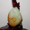 2.2"China Certified Nature Hetian Nephrite Jade Wealth Toad Hand Carved Pendants view 2