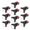 EG Starts 10x Arcade Square Shape LED Illuminated Push Button with Micro Switch Compatible for Arcade Machine Gaming Video Game Consoles Jamma Kit Parts 12V Lamp 33mm Buttons ( White Colour ) view 1