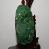 3.2" China Certified Nature Hetian Nephrite Jade Auspicious Crane Pendants view 2