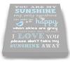Adorable You are My Sunshine Bedtime Story Rhyme - Lovebird Design - Stretched Canvas Nursery Wall Art Decor - Baby Gift idea - Wooden Frame Construction - Ready to Hang 12X16 view 3