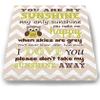 Adorable You are My Sunshine Bedtime Story Rhyme - Woodland Owl Design - Stretched Canvas Nursery Wall Art Decor - Baby Gift idea - Wooden Frame Construction - Ready to Hang 16X20 view 3