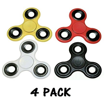 DealGeex - Fidget Spinner (4 pack) Good Choice For ADHD, Focus, Decompression Anxiety, Autism, Boredom Finger Toys For Killing Time High Speed - SHIPS SAME DAY FROM USA - NON 3D Printed