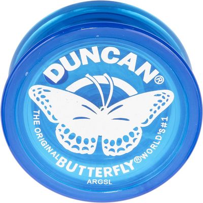 Duncan Toys Butterfly Yo-Yo, Beginner Yo-Yo with String, Steel Axle and Plastic Body, Blue