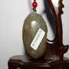 1.8" China Certified Nature Hetian Nephrite Jade Wealth Rat and Lotus Fine Carved Necklace Pendant view 4