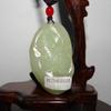 1.9" China Certified Nature Hetian Nephrite Jade Fine Carved Fortune Toad and Ruyi Pendant view 4