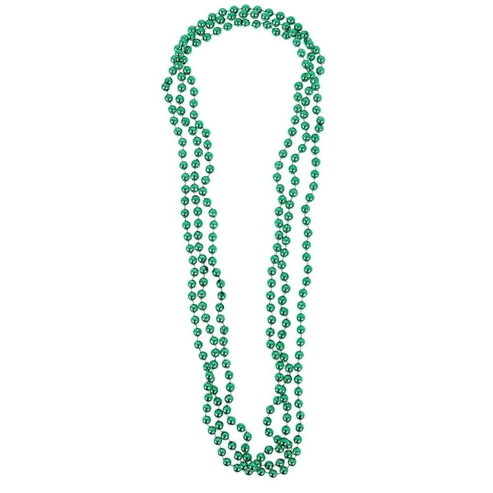 Rhode Island Novelty 33" 7 mm Metallic Green Beads
