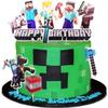 10 Pcs Video Game Cake Topper - Pixel Styled Gamer Cupcake Toppers for Boys & Girls, Crafted from Sturdy Cardboard Figures - Easy to Install Gamer Cake Decorations for Birthdays & Themed Parties view 1