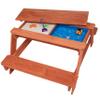 3 in 1 Large 43"x35" Sand & Water Indoor/Outdoor Picnic Table- w Removable Top, Dual Drains & Wide Seats for 4+ Kids- Safe, Fun Easy to Clean Sandbox Play for Boys & Girls- Durable Furniture or Gift view 1