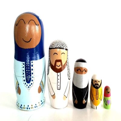 Nesting Dolls/Muslim Nesting Doll/Arabic Islamic Dolls/Muslim Dolls/Muslim Babushka/ ArabicBabushka/ Wood Dolls/Muslim Toy/Eid Present/Ramadan
