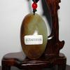 1.8" China Certified Nature Hetian Nephrite Jade Fine Carved Wealth Toad and Ruyi Pendant view 4