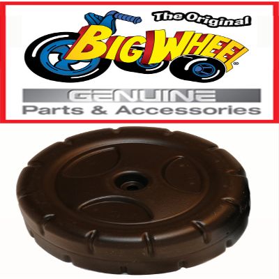 Black Rear Wheel for The Original Big Wheel 16" Spin-Out Racer Trike / Mighty Wheels (Replacement Part)