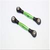 Aluminum 3mm Clockwise And Anticlockwise Turnbuckles With 12.5mm Long Plastic Ends & 5.8X3X6mm Balls (Total Length 59mm-63mm, From Hole To Hole 50mm-54mm) - 1Pr Green view 1