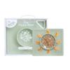 ezpz Happy Bowl - 24 Months + (Sage) - 100% Silicone Suction Bowl with Built-in Placemat  Dishwasher Safe view 1