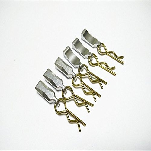 EPTNNASO Body Clips with Aluminum Mount for 1/10 1/18 R/C GPM BCM004M-6PCS SET Silver