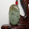 1.8"China Certified Nature Hetian Nephrite Jade Wealth Fish Hand Carved Pendant view 3