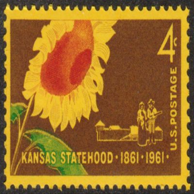 1961 4 Kansas Statehood 1861-1961 US Postage Stamps Scott #1183
