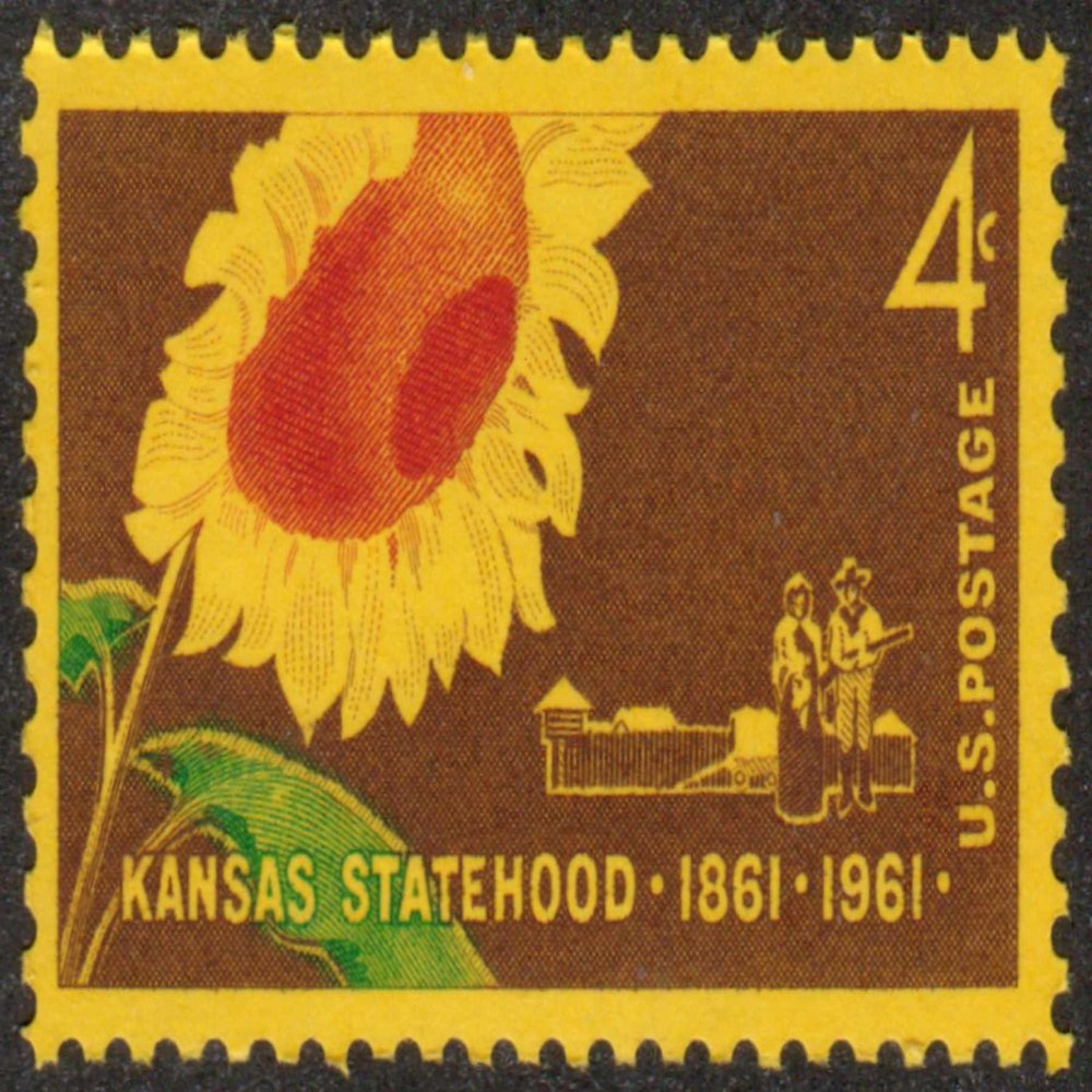 1961 4 Kansas Statehood 1861-1961 US Postage Stamps Scott #1183
