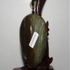 2.8" China Certified Nature Hetian Nephrite Jade Fukurokuju Kylin and Bat Pendant view 4
