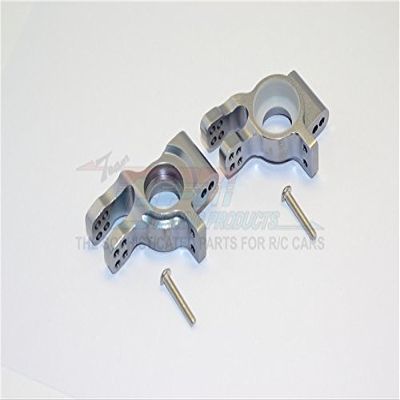 Thunder Tiger Truck K-ROCK MT4-G5 Upgrade Parts Aluminum Rear Knuckle Arms - 1Pr Set Gray Silver