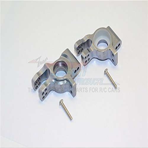 Thunder Tiger Truck K-ROCK MT4-G5 Upgrade Parts Aluminum Rear Knuckle Arms - 1Pr Set Gray Silver