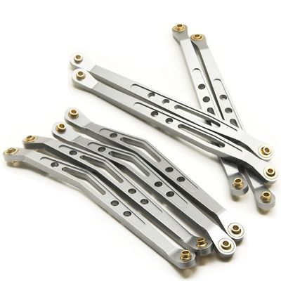 8 Pcs Aluminum Linkage Rod Arm Set/Upper and Lower Suspension Links Set of 8 for 1/10 Axial Wraith 90018 RC Truck (Titanium, Type B)