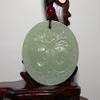 1.9" China Certified Nature Hetian Nephrite Jade Wealth Coin and Bat Pendant view 1