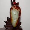 2.2"China Certified Nature Hetian Nephrite Jade Fortune Fish Hand Carved Pendant view 2