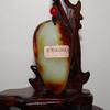 2.2"China Certified Nature Hetian Nephrite Jade Fortune Fish Hand Carved Pendant view 4