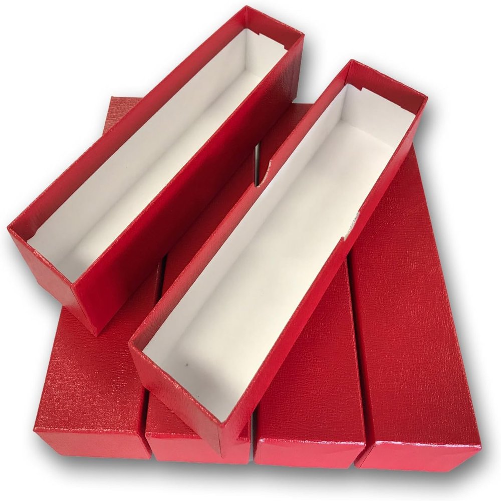 Guardhouse 9" Single Row Storage Box for 2" Paper and Plastic Coin Holders 5 Pack Red