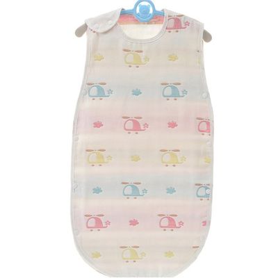 100% Cotton Muslin Sleep Sack Sleeping Bag Wearable Blanket Airplane45x80cm