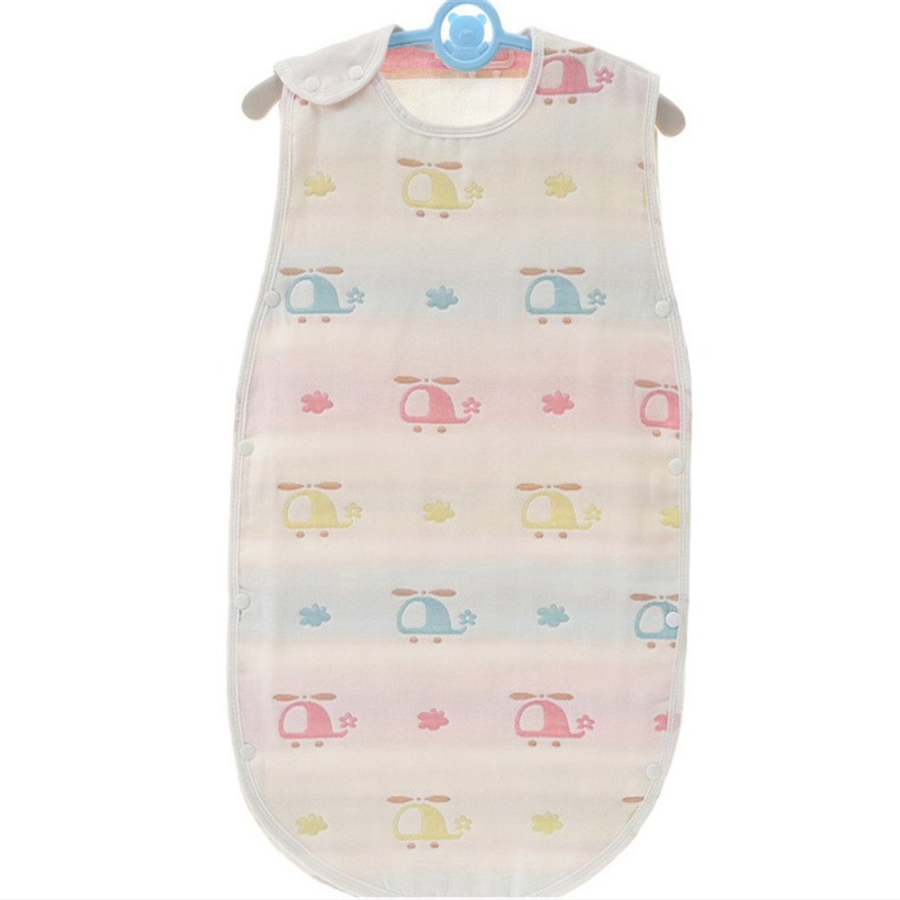 100% Cotton Muslin Sleep Sack Sleeping Bag Wearable Blanket Airplane45x80cm