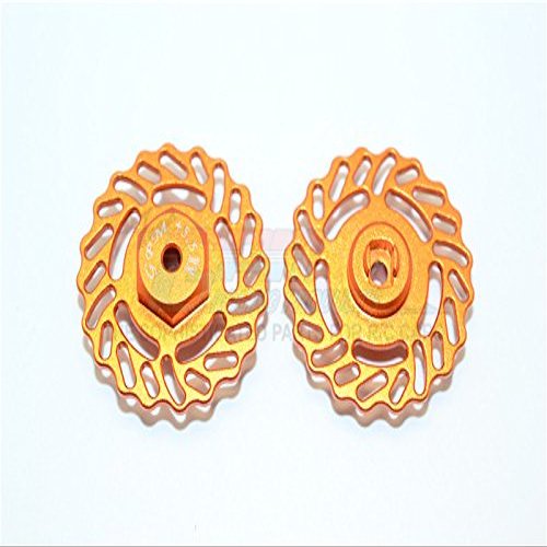 GPM For Traxxas LaTrax Teton & LaTrax SST Upgrade Parts Aluminum Brake Disk +5.5mm Thick - 2Pcs Set Orange