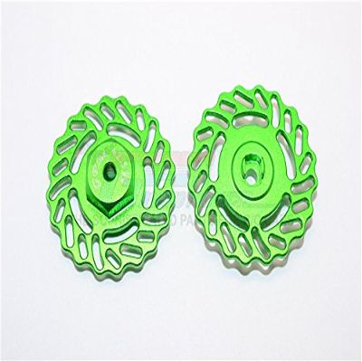 GPM For Traxxas LaTrax Teton & LaTrax SST Upgrade Parts Aluminum Brake Disk +2.5mm Thick - 2Pcs Set Green