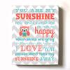 Adorable You are My Sunshine Bedtime Story Rhyme - Woodland Owl Design - Stretched Canvas Nursery Wall Art Decor - Baby Gift idea - Wooden Frame Construction - Ready to Hang 12X16 view 1