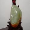 2.7"China Certified Nature Hetian Nephrite Jade Fortune Toad Hand Carved Pendant view 2