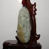 2.4"China Certify Nature Hetian Nephrite Jade Bat and Bamboo Hand Carved Pendant view 3
